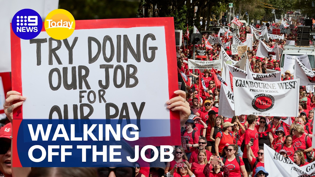 Parents left scrambling as Victorian teachers set to strike again | 9 News Australia