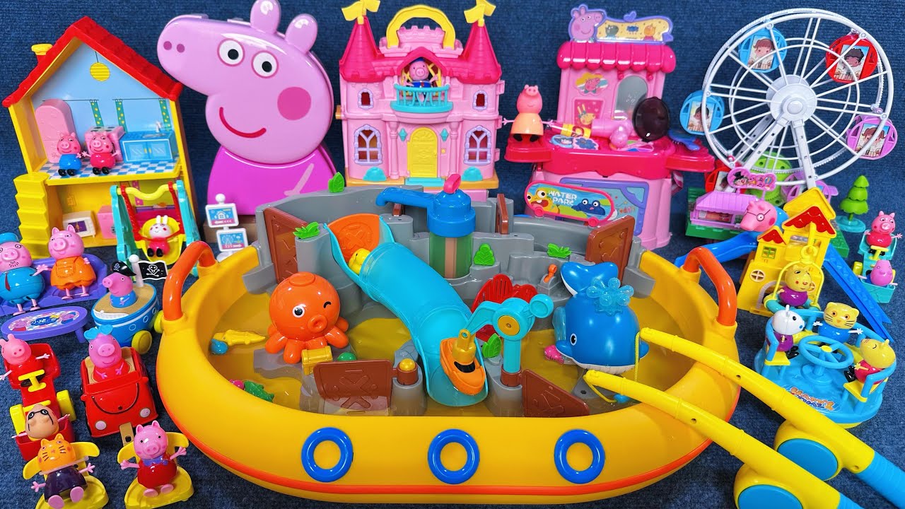 17 Minutes Satisfying with Unboxing Peppa Pig Water Park Swimming Pool Playset ASMR｜Review Toys