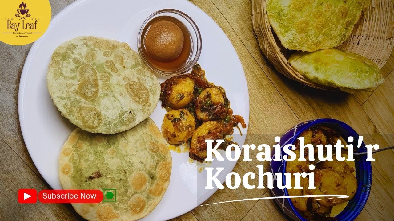 Koraishutir Kachori with Dum Aloo Recipe | Koraisutir Kachuri with Dum Aloo (without Onion Garlic)