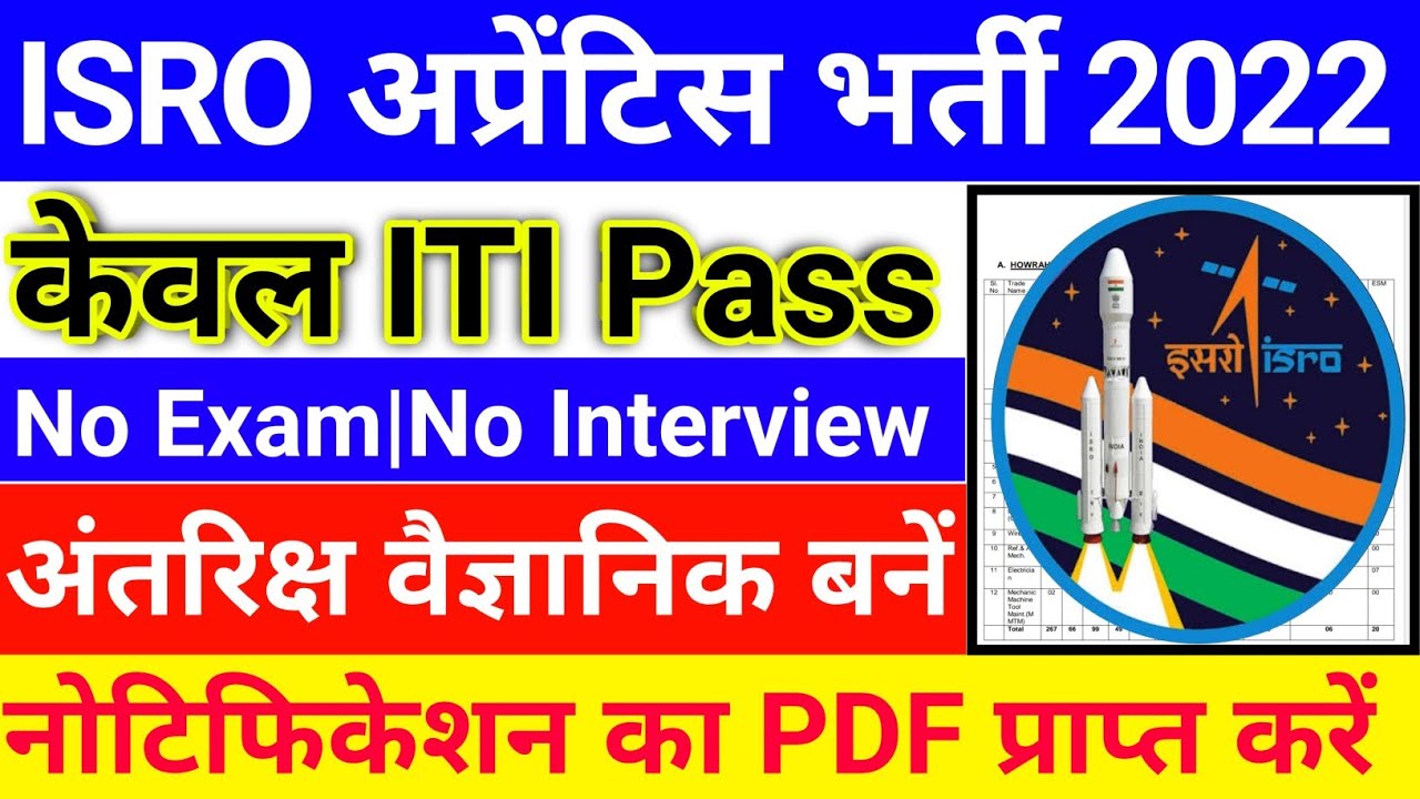 isro apprentice recruitment 2022 | isro apprentice recruitment 2022 form kaise bhare | isro vacancy