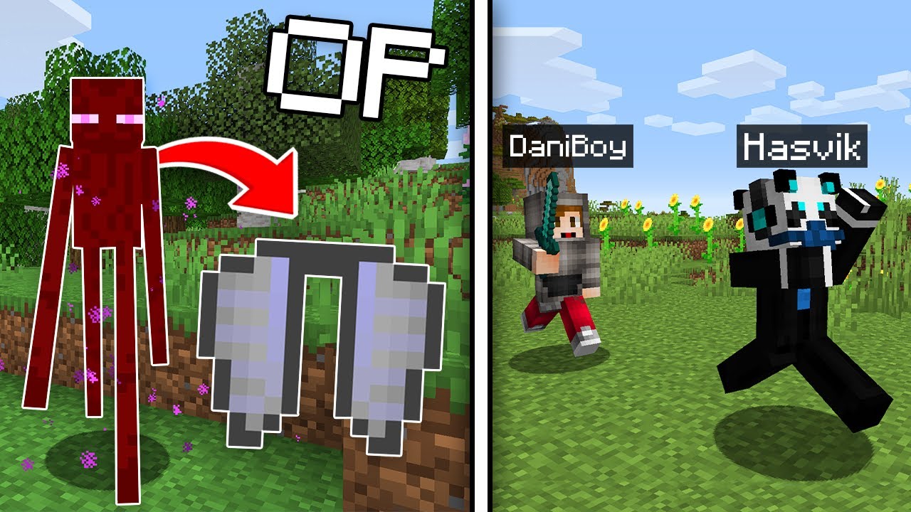 Minecraft Manhunt, pero los MOBS dropean ITEMS RANDOM!!