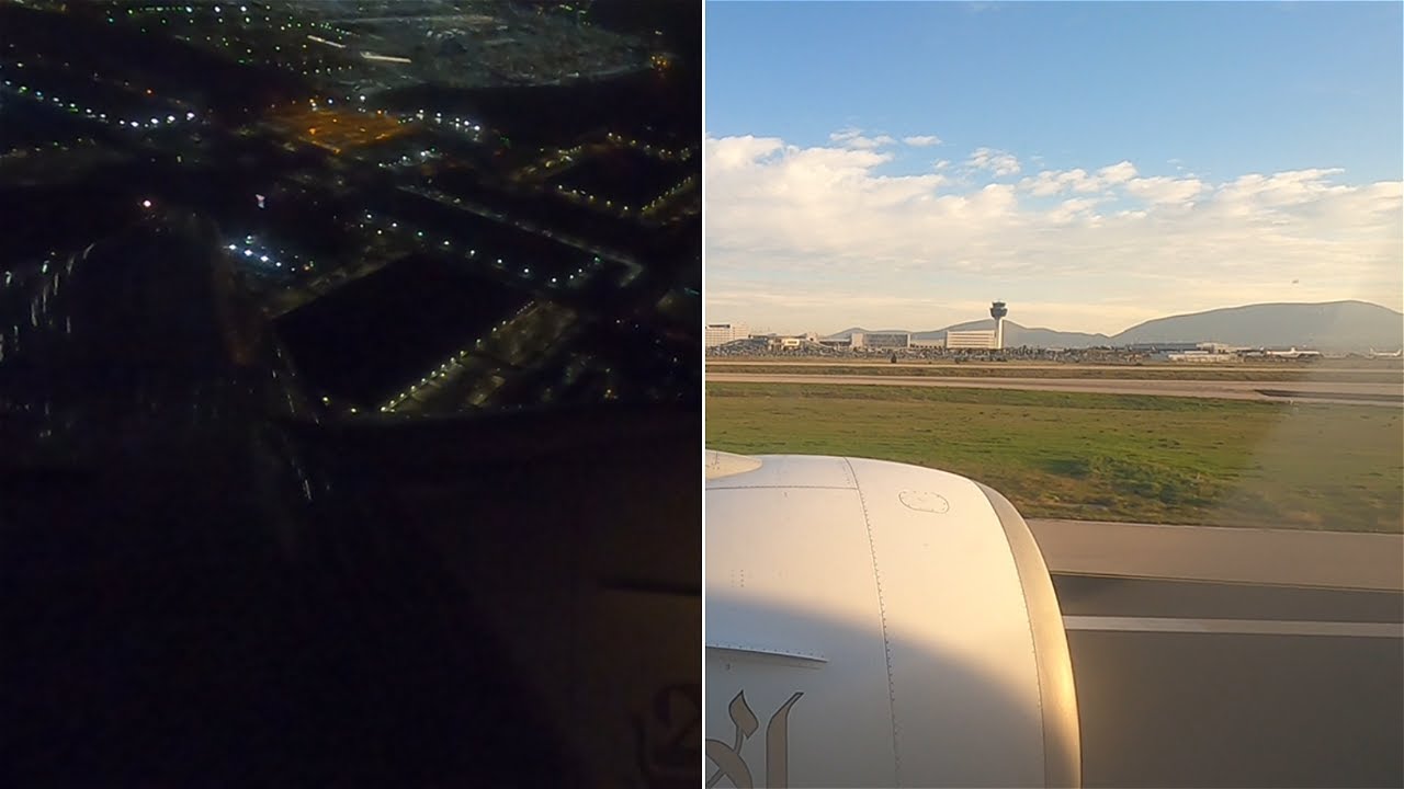 Emirates 777-300ER | Late Night Takeoff from Newark (EWR) | Afternoon landing in Athens (ATH)