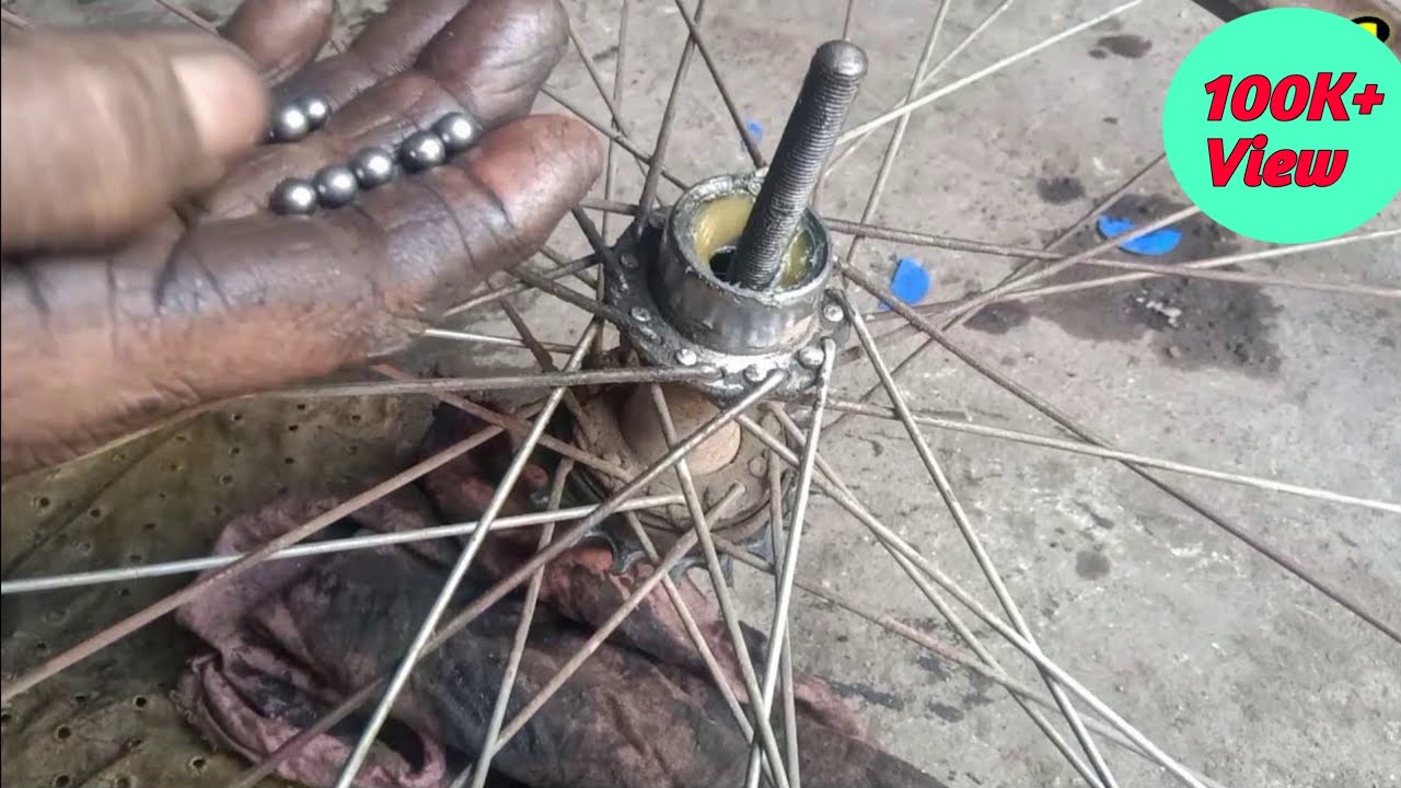 How to greasing and repair a Bicycle wheel hub | Cycle rim greasing