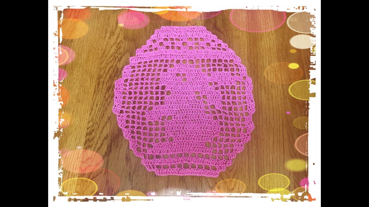 How to crochet Easter egg by using crochet filet stitch  Part 2 of 2 (corrected)