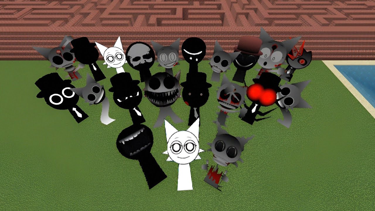 My Sprunki Black horror and Wenda horror Phase 1-10 in Minecraft pe