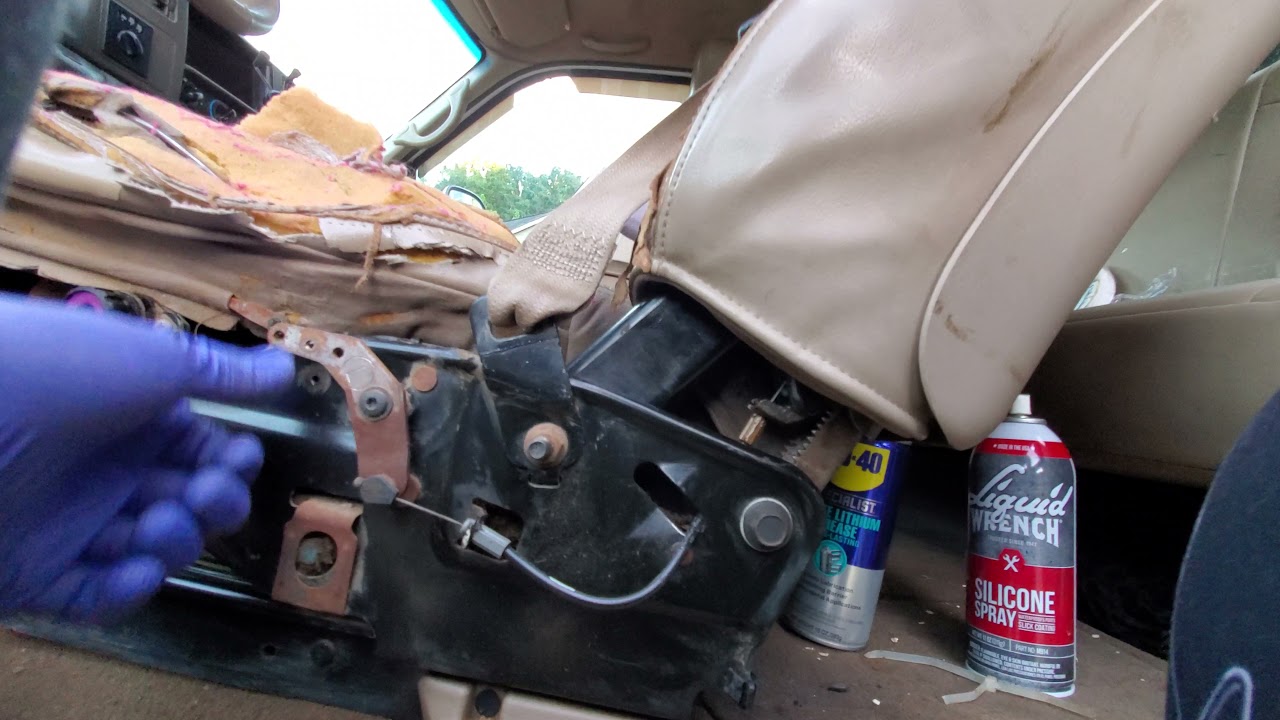 F250 seat recliner latch stuck - now fixed! (part 4)