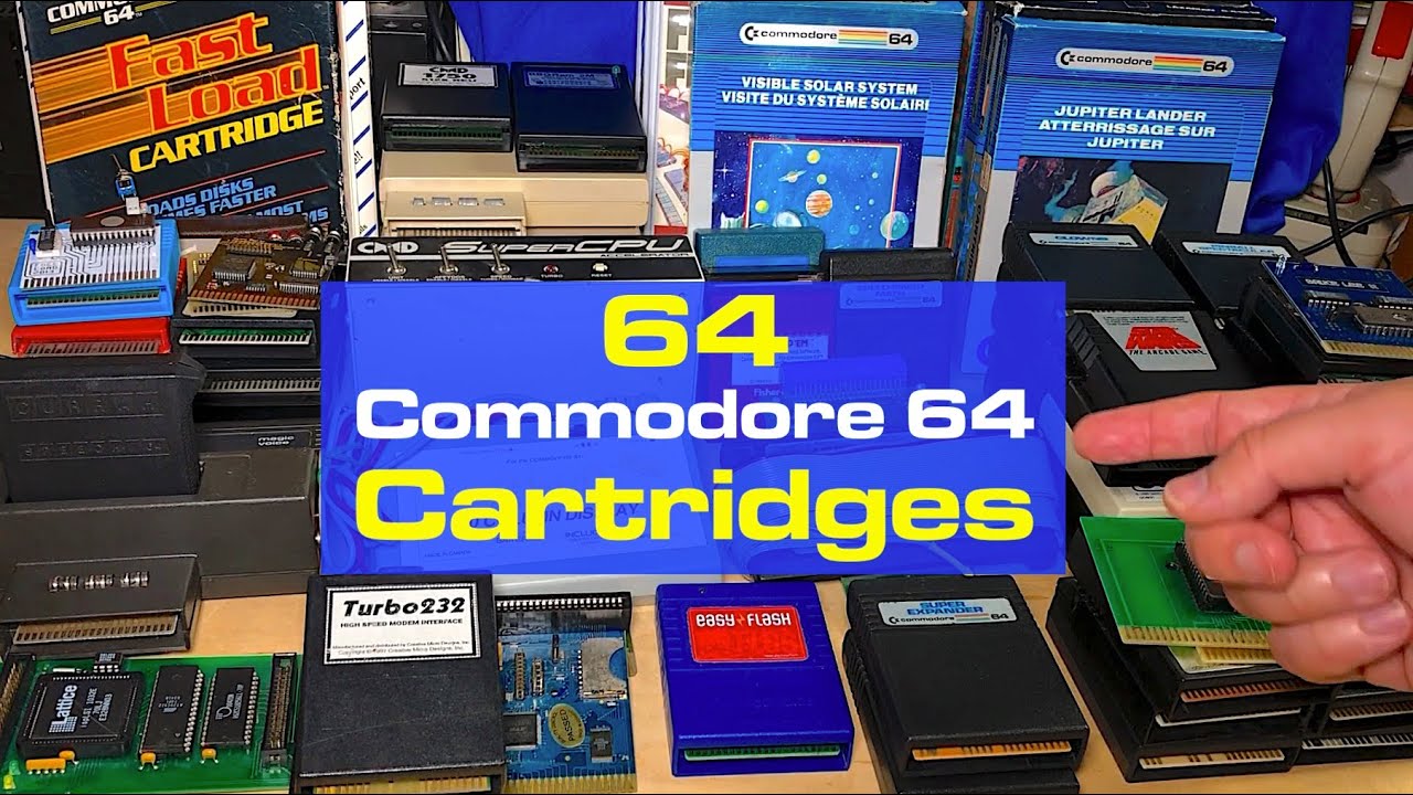 64 Commodore 64 Cartridges: Expansions, Interfaces, Utilities, Games