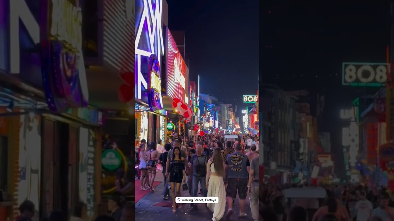 Walking Street Pattaya at Night 🌃🔥 | Crazy Nightlife in Thailand 🇹🇭 #travel