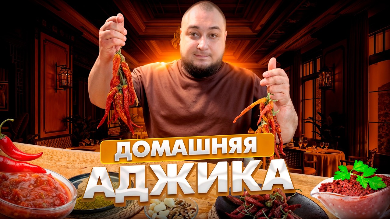 РЕЦЕПТ ДОМАШНЕЙ АДЖИКИ , ОЧЕНЬ ОСТРО И ВКУСНО !