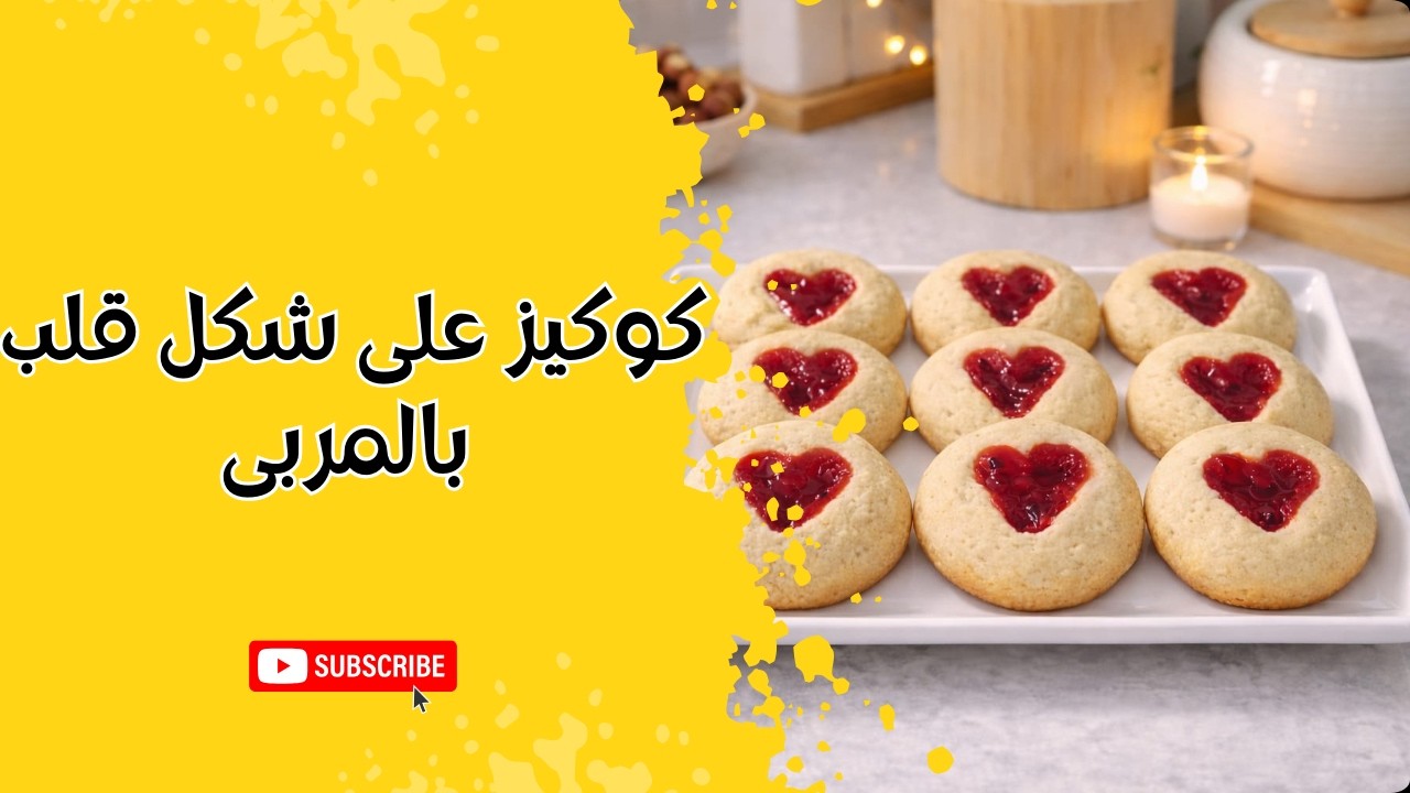 كوكيز القلب بالمربى – سهلة ولذيذة! ❤️Heart Cookies with Jam – Easy & Delicious!