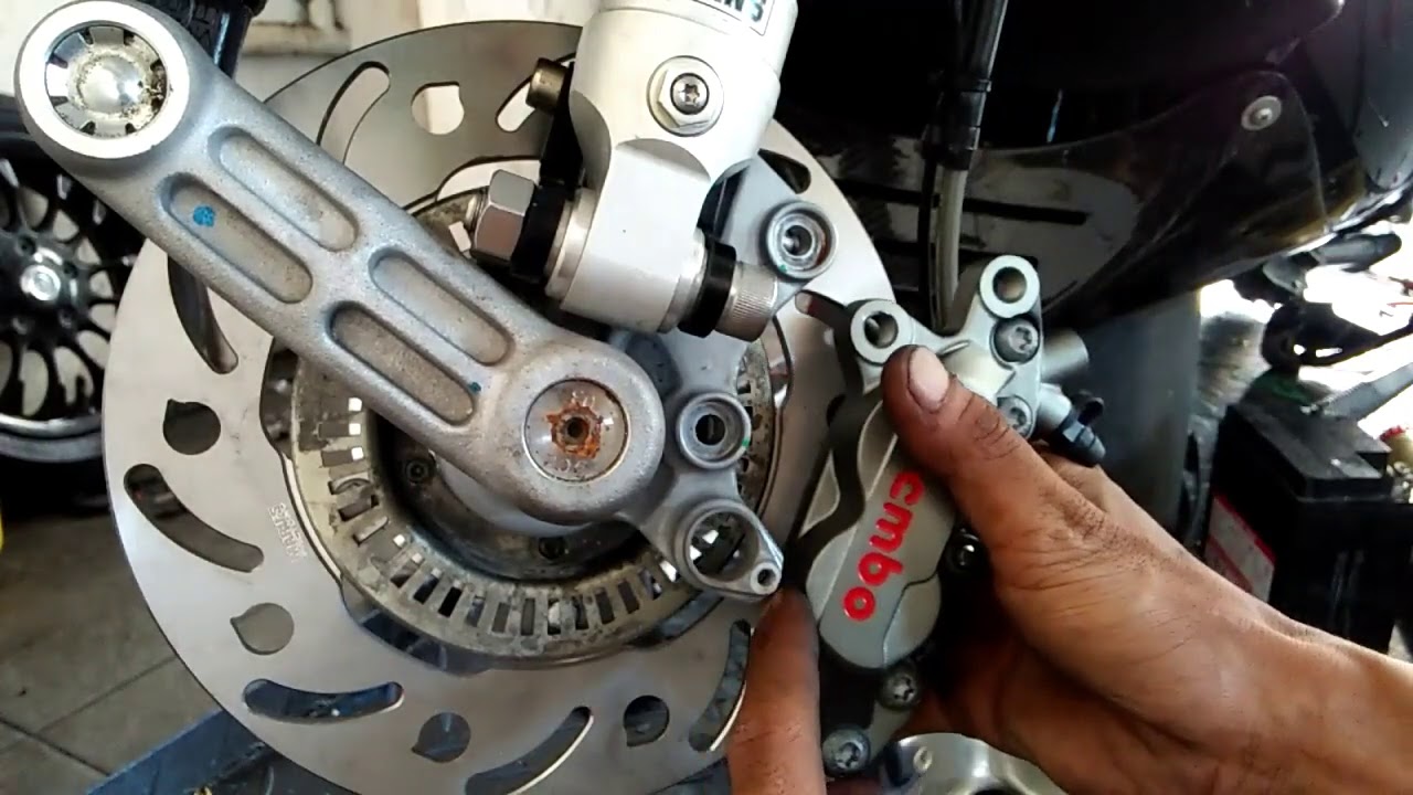 cara pasang cakram variasi brembo di vespa matic