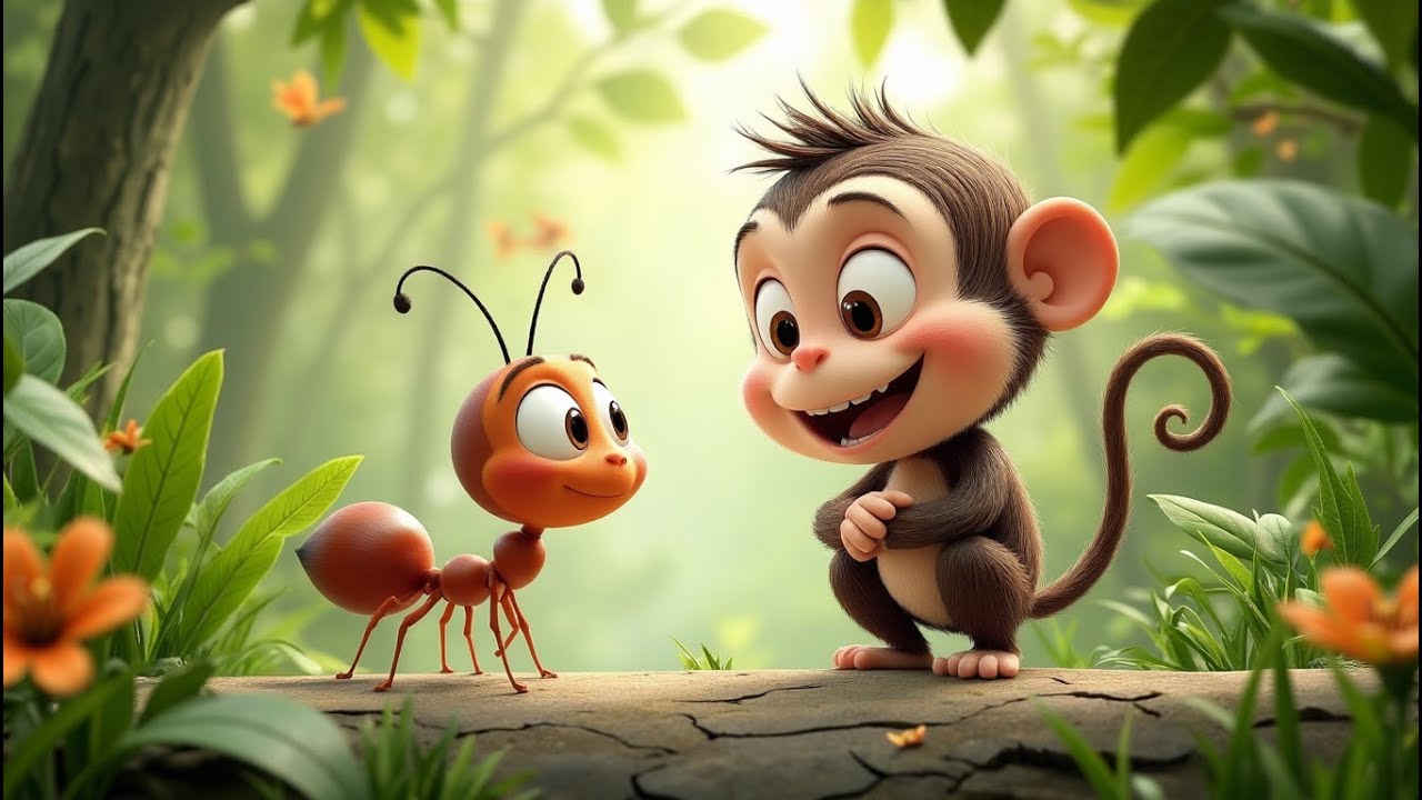 Satuja Lapsille : Apina Zipo ja Muurahainen 🐵🐜