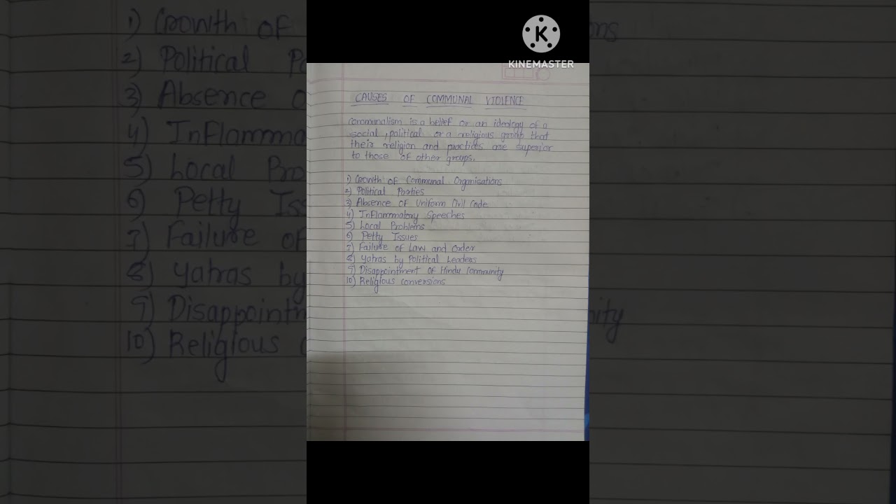Foundation Course // Sem 1 // Causes of Communal Violence