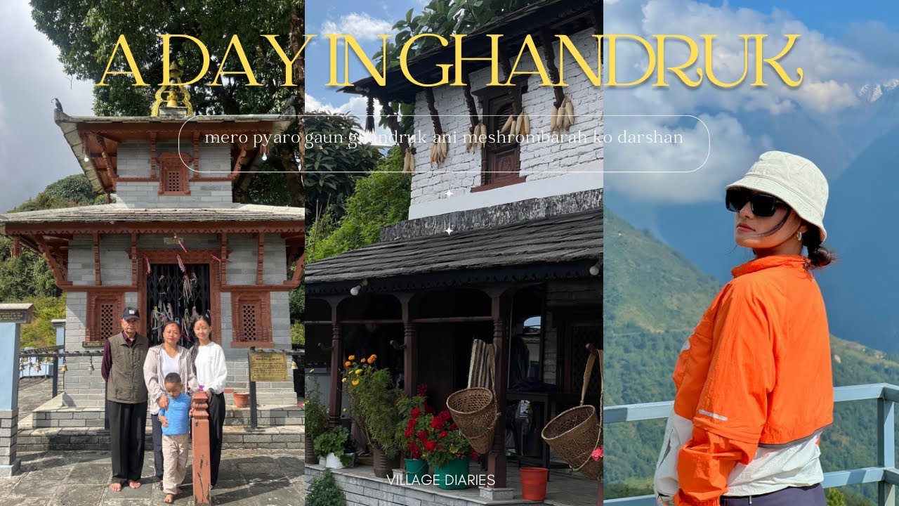 a day in my village GHANDRUK : barah haru ko darshan 🙇🏻‍♀️🪬
