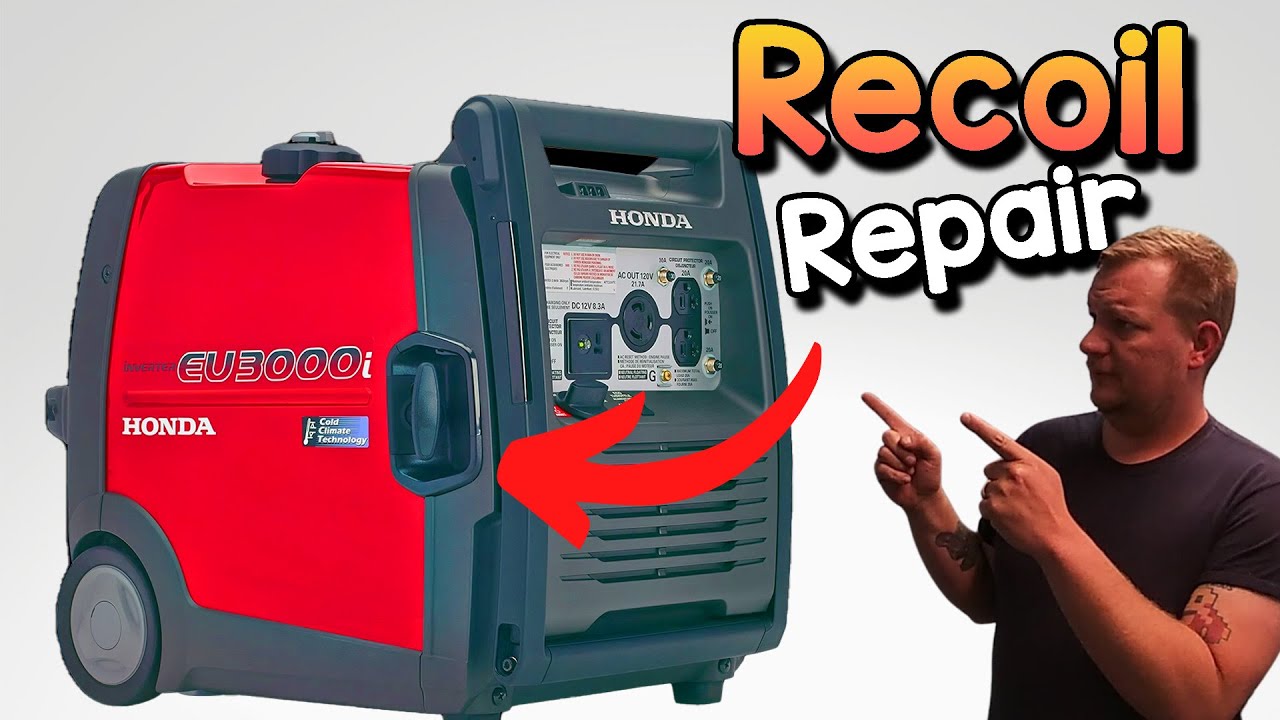 Honda Eu3000i Recoil repair is quite a job.... But I show you how to do it.