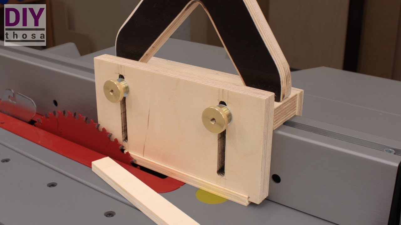 adjustable Push Block for small Parts ( 7mm - 50mm Width )