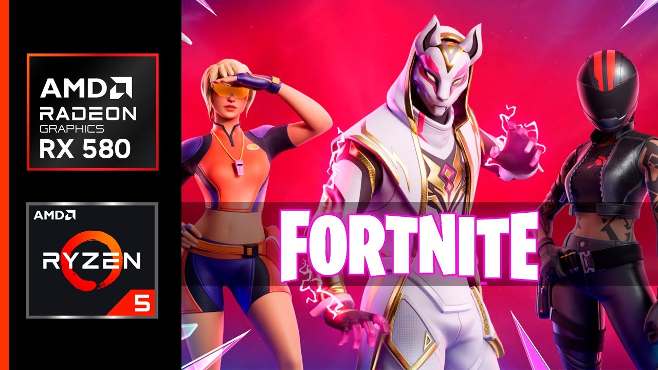 Fortnite - Teste de FPS - RX 580 - | Ryzen 5 5500 | - 16 GB RAM