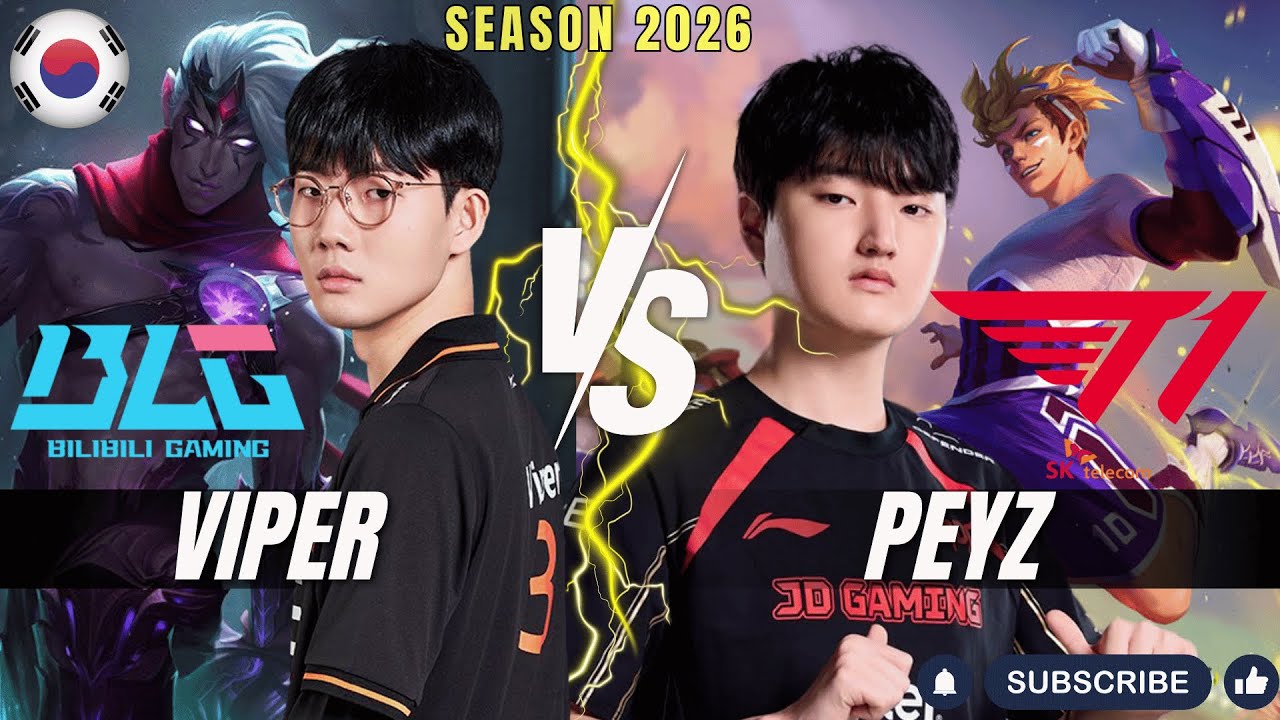 BLG Viper vs T1 Peyz - Viper VARUS vs Peyz EZREAL ADC - Patch 26.2 KR Ranked | lolrec