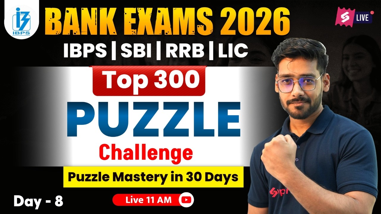Bank Exam 2026 | Puzzle Reasoning Basic To Advance Concepts | All Types Puzzle Questions By Shashank