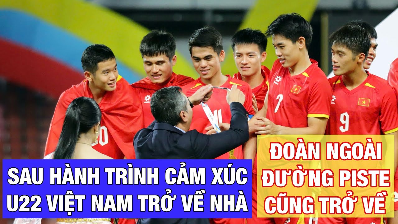 U22 Vietnam returns home, vloggers bid farewell to Thailand from the track with emotions from the...