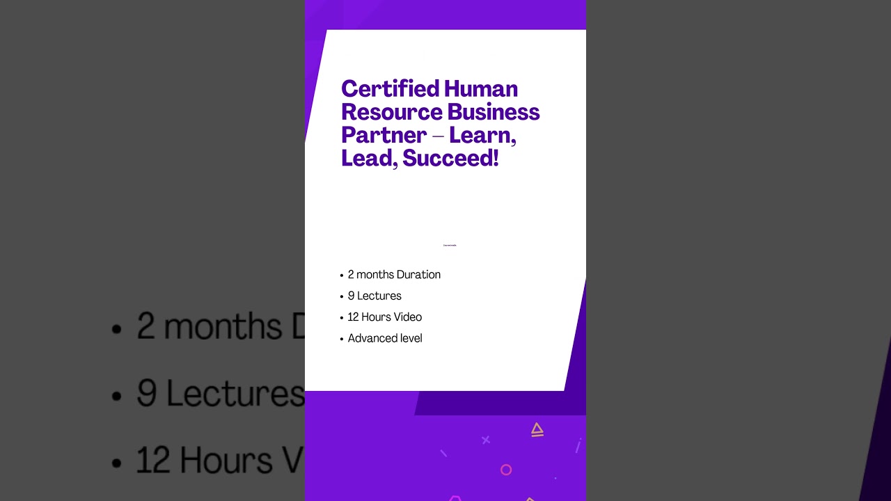 Certified HR Business Partner | For more info call us on 7037034447 or visit online.iihr.edu.in
