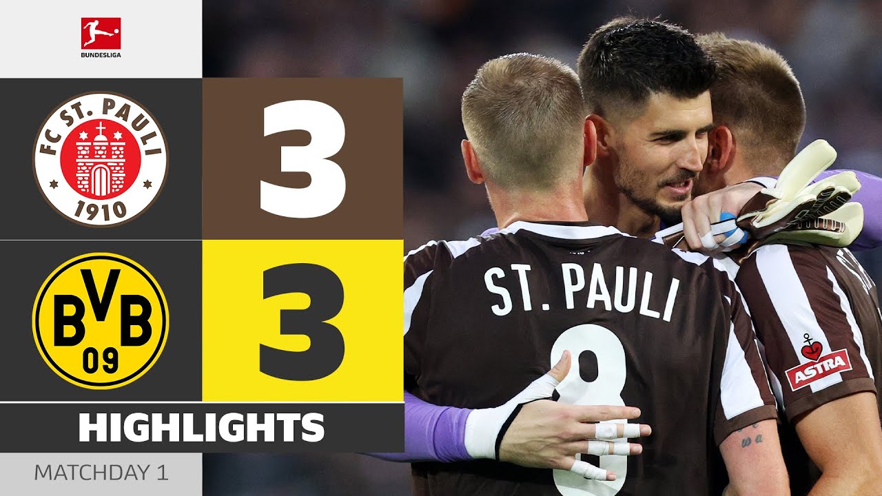 COMEBACK Of The Season On Matchday 1?! | ST. PAULI - BORUSSIA DORTMUND | Highlights | Bundesliga