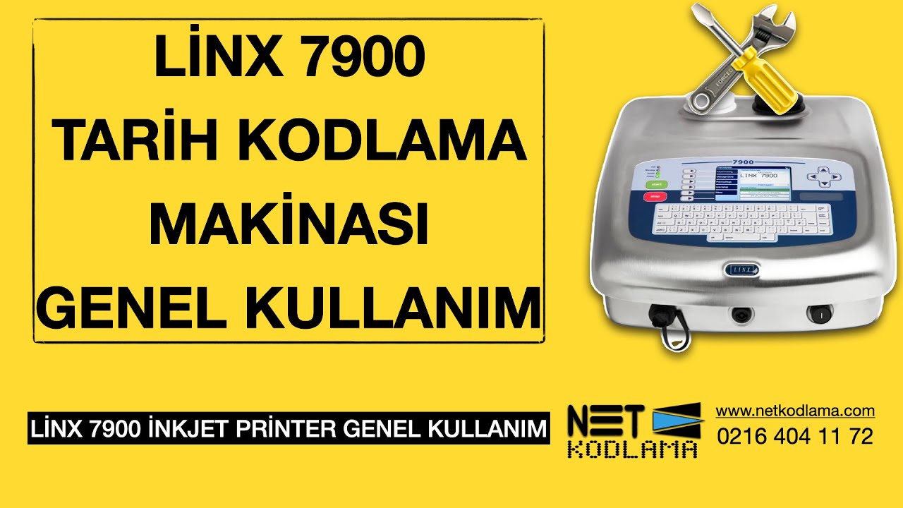 Linx 7900 inkjet tarih kodlama makinası operatörler için   genel  kullanım bilgileri.