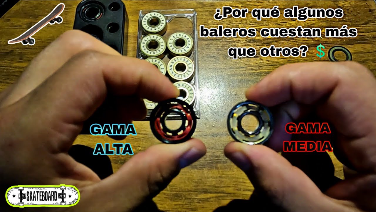 En que se DIFERENCIAN unos BALEROS o RODAMIENTOS de patineta de gama MEDIA vs ALTA #skate
