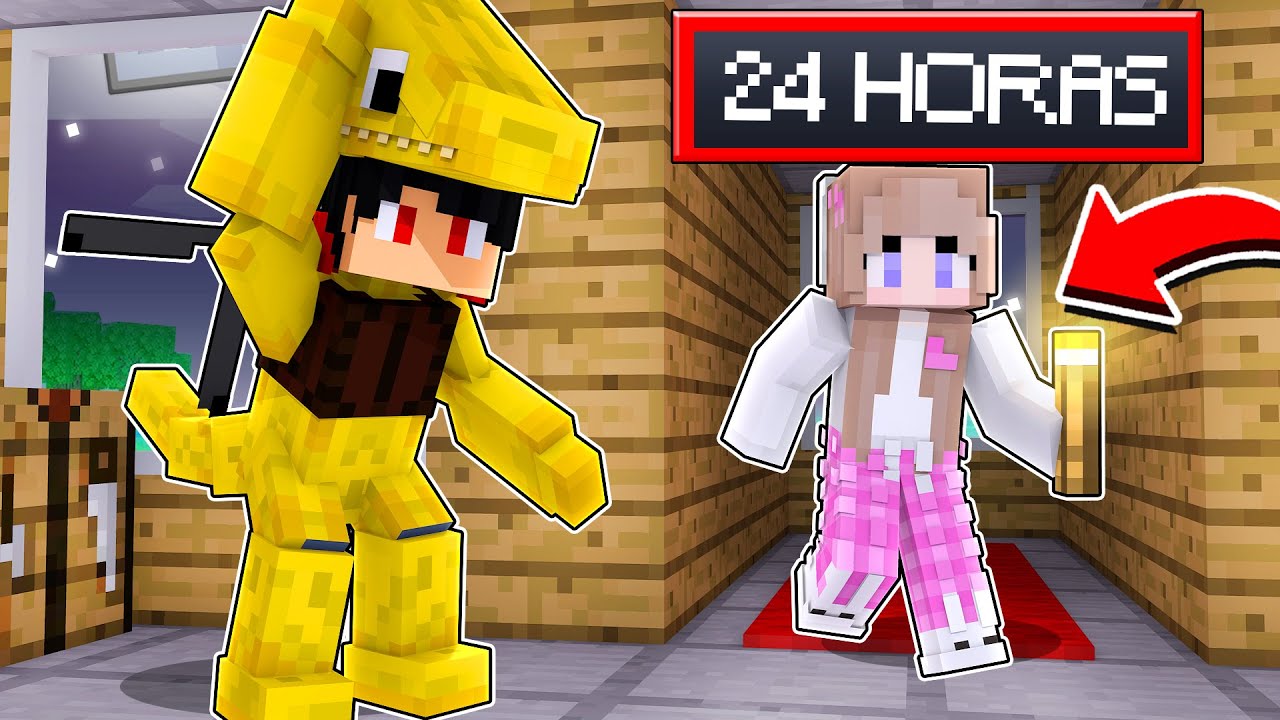 Me vesti de YELLOW e ASSUSTEI meus AMIGOS no Minecraft por 24 HORAS! ‹‹ P3DRU ››