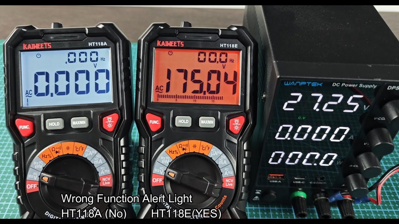Kaiweets HT118A vs HT118E Digital Multimeter Demo