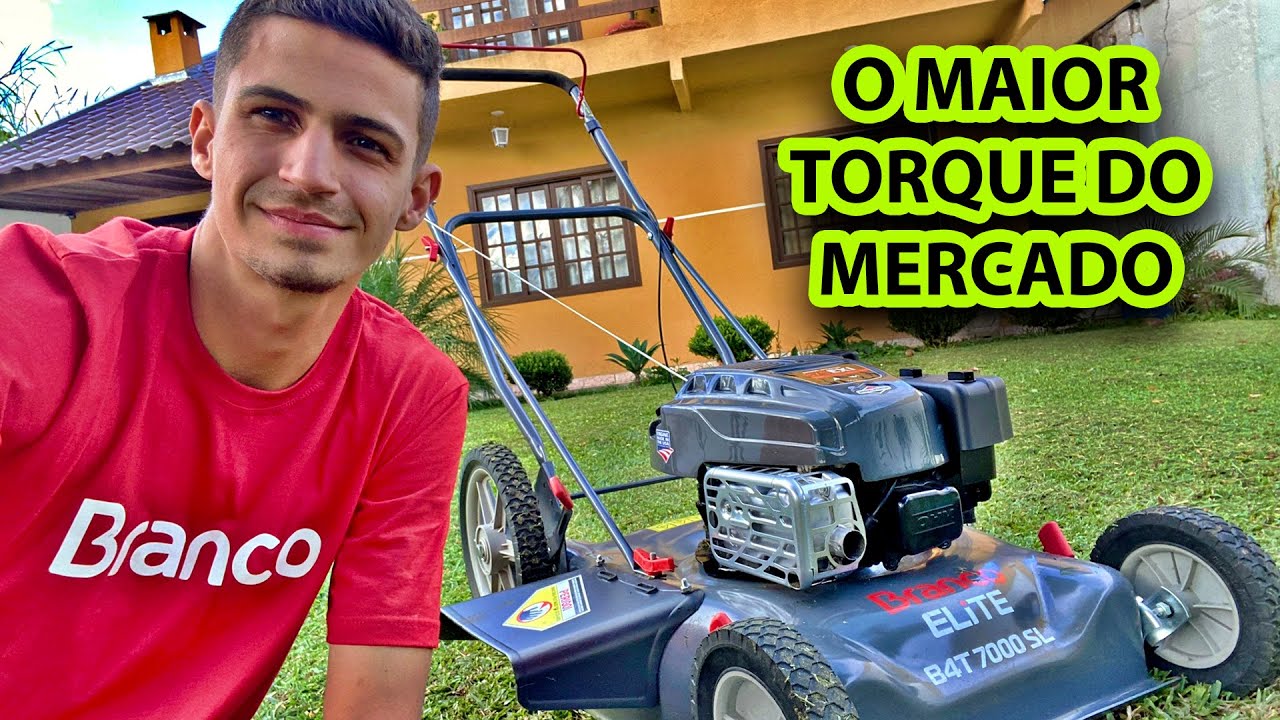 Cortador de grama Branco Elite B4T 7000 SL (O motor com maior torque do mercado)