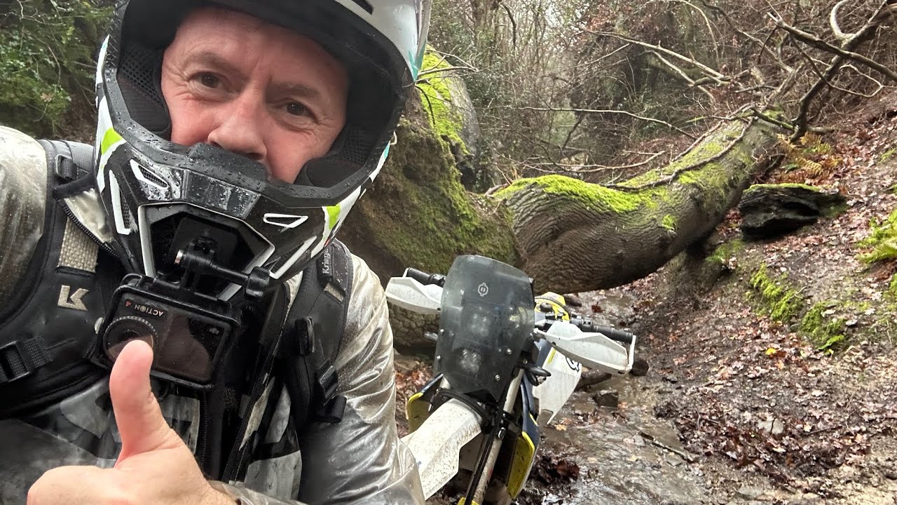Wet between the Ears off road ride on the Husqvarna 701 Enduro . Wet through but enjoyable 💪