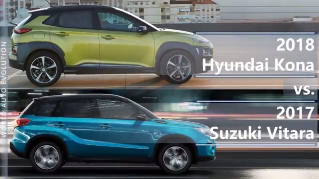 2018 Hyundai Kona vs 2017 Suzuki Vitara (technical comparison)