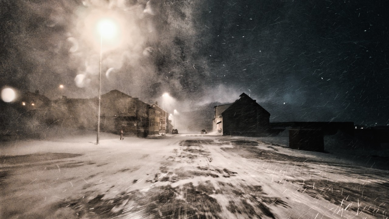 Norway Blizzard Relaxing Winter Snowy Scenic Drive Tour. Snow Storm & Ice Roads, ASMR Sleep Sounds