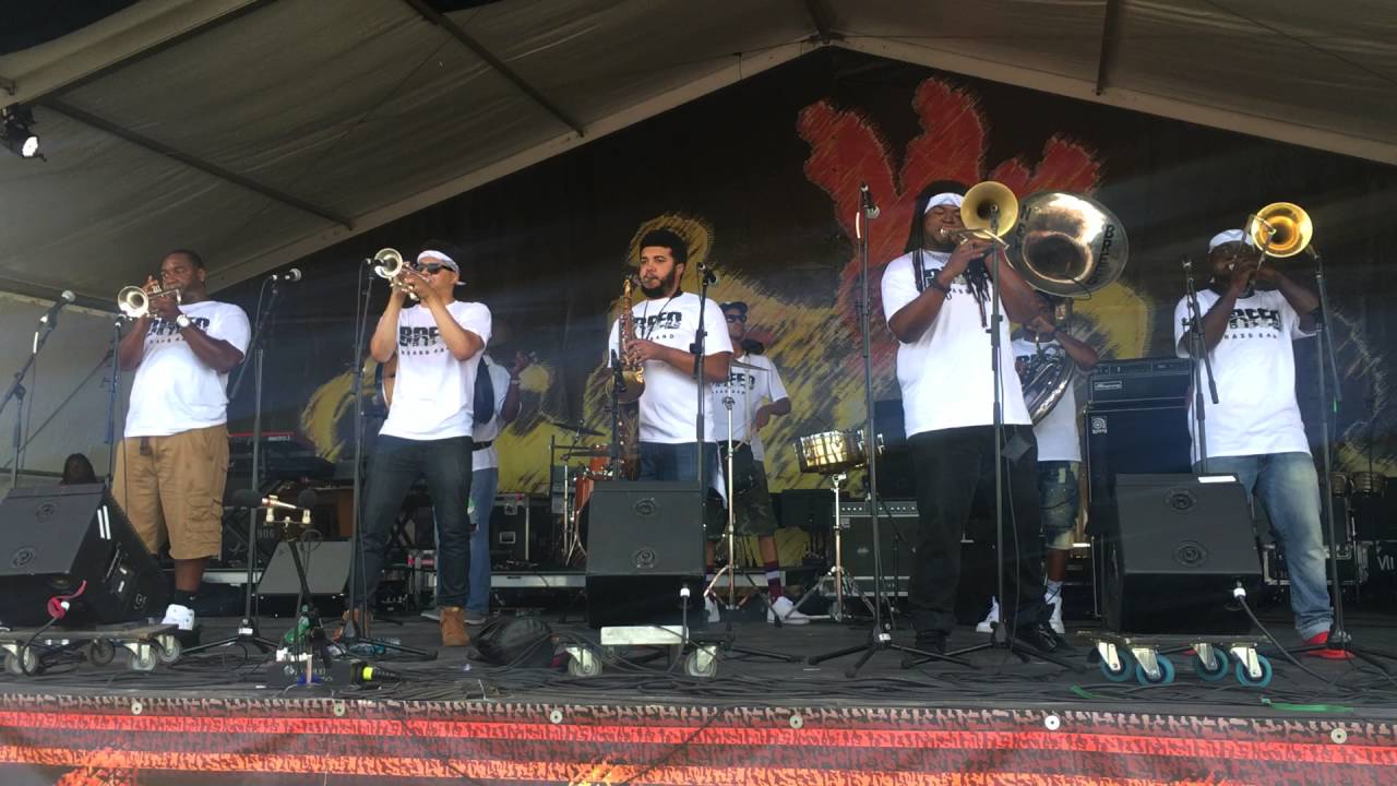 New Breed Brass Band at Jazz Fest 2016