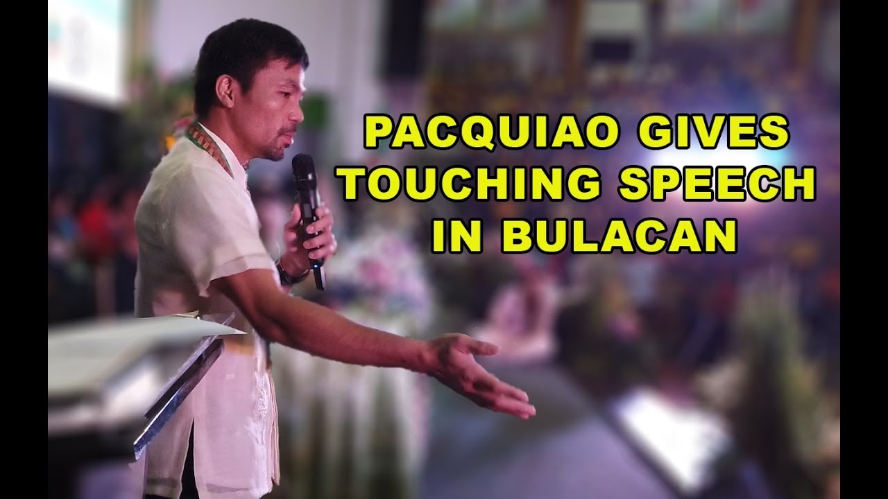 MANNY PACQUIAO DELIVERS A TOUCHING SPEECH