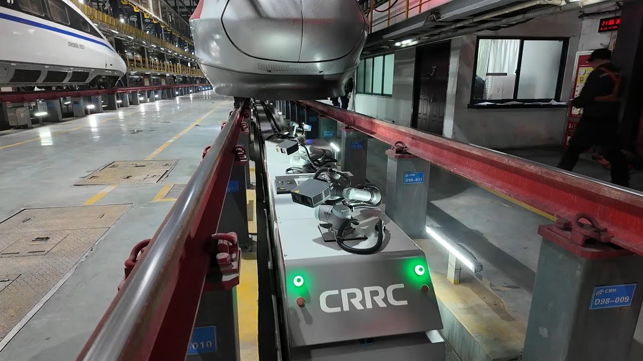 Robots deployed in China's Wuhan to ensure bullet train safety during Spring Festival travel rush