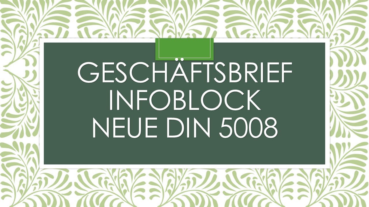 Geschäftsbrief - NEUE DIN 5008 mit Infoblock - Word