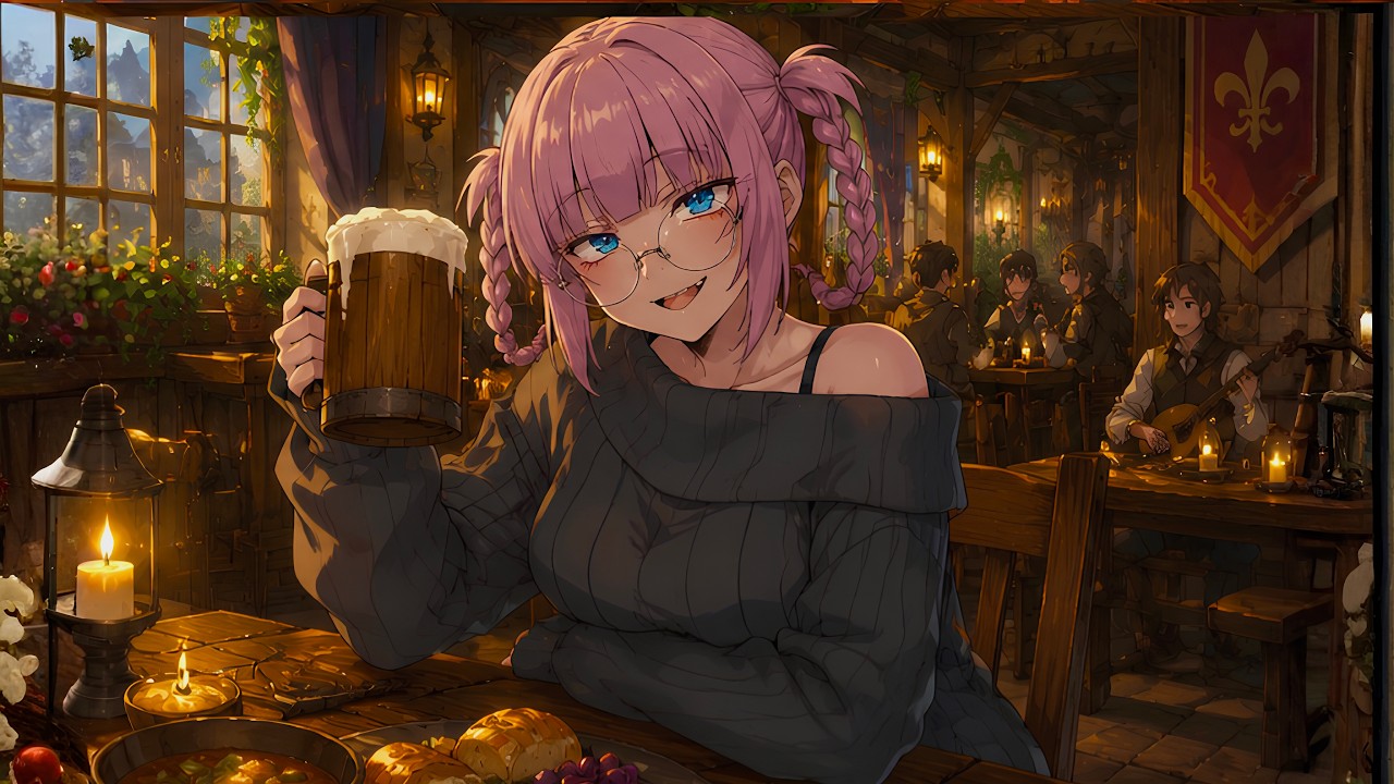 Cozy Alehouse Dreams With Nazuna Nanakusa 🌙 Soft Fantasy Music & Tavern Atmosphere