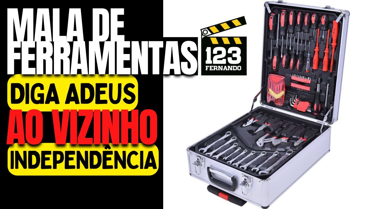 MALA DE FERRAMENTAS BUMAFER 186 PEÇAS E MALA DE FERRAMENTAS NAGANO 186 PEÇAS NA MALETA COM RODINHAS.