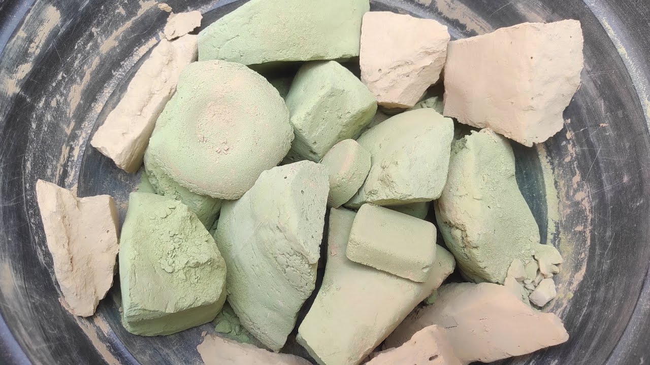 ASMR ~ Pistachio dirt + pure mud dry crumbling 😋_#dustycrumbling 