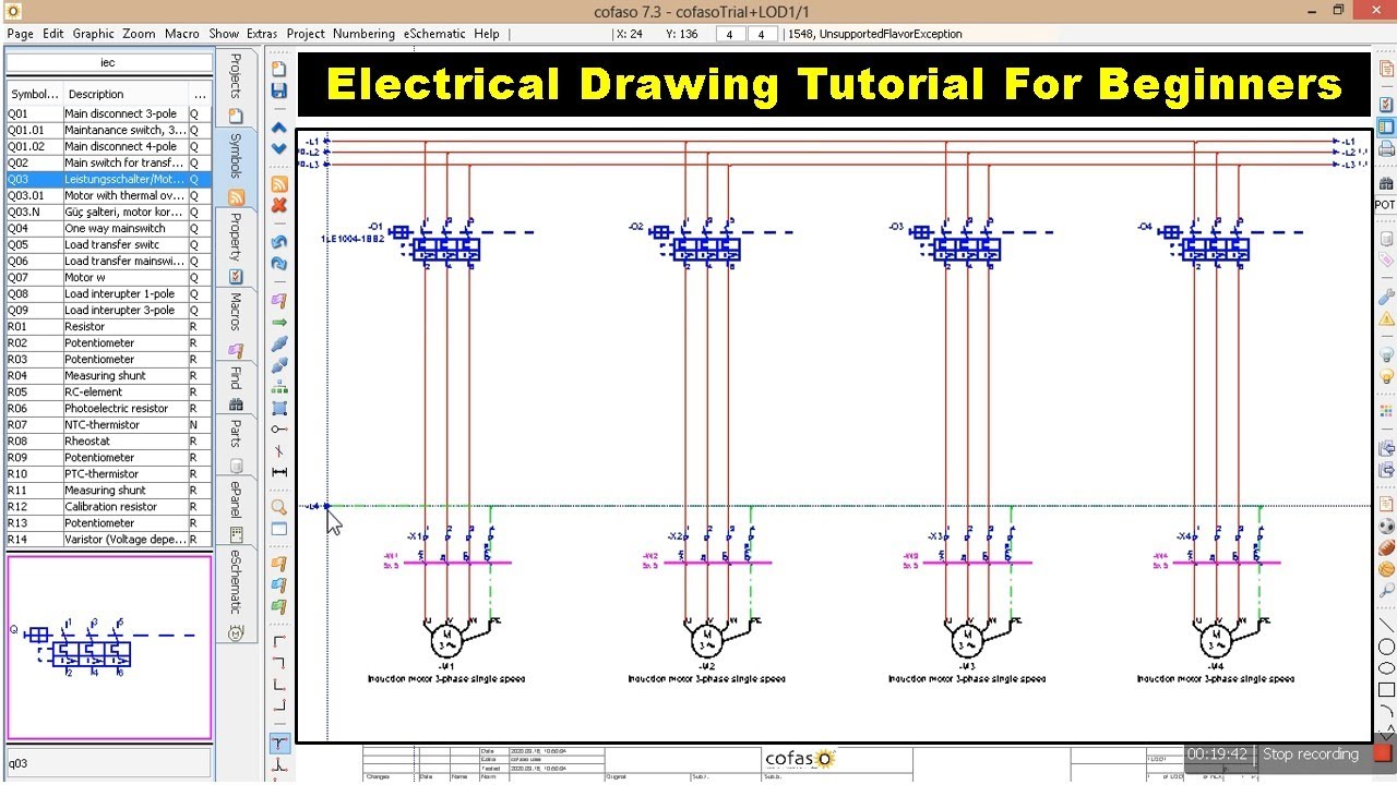 Create Any electrical drawings In Few Minute By Using Cofaso Software @Electrical Technician