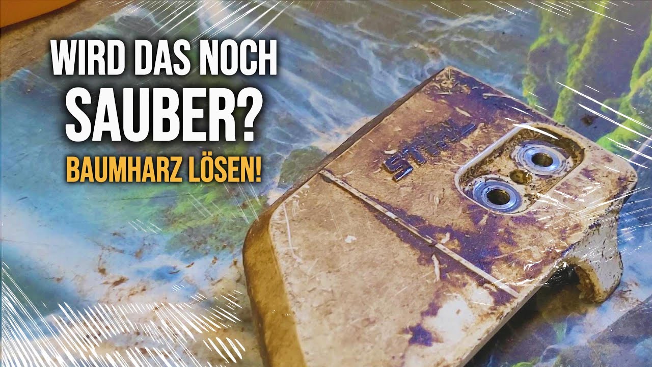 Wird das wieder sauber? So lösen wir Baumharz von der Kettensäge! #tipsandtricks #asmr