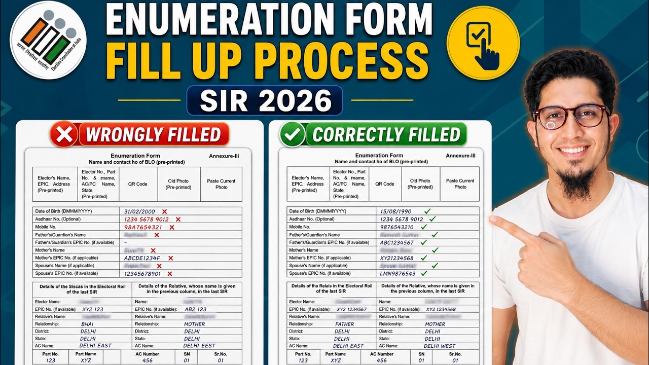 SIR form kaise bhare: SIR form fill up online sir form fill up and mapping