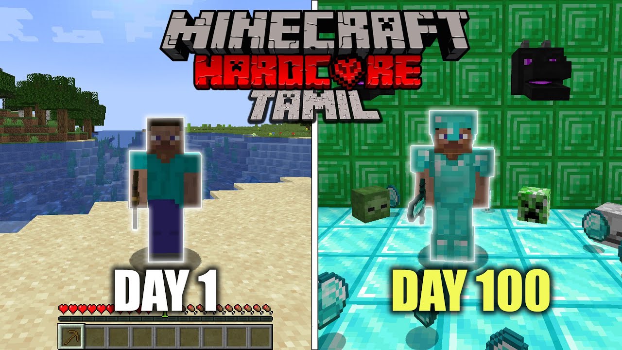 I Survived 100 Days in HARDCORE Minecraft  | Minecraft Tamil