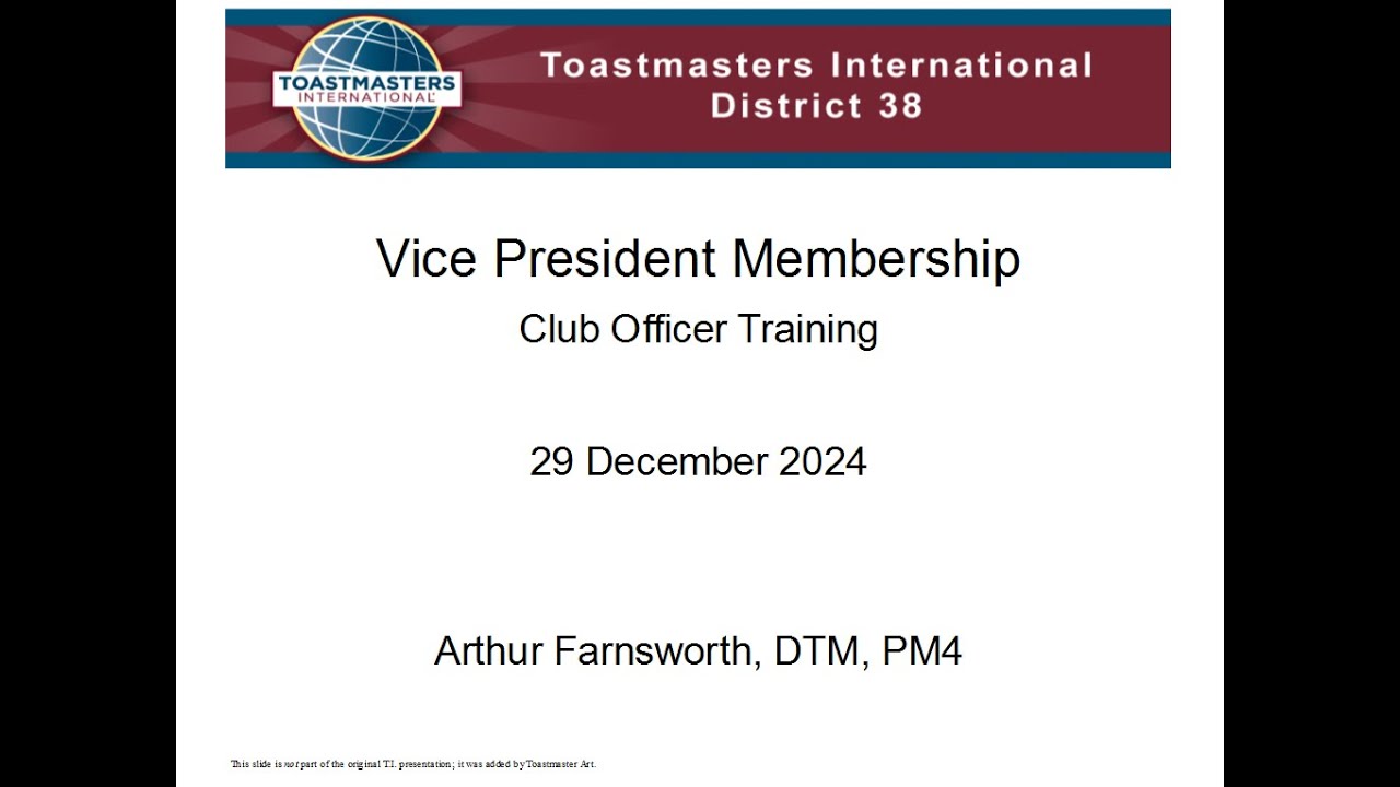Vice President Membership Training