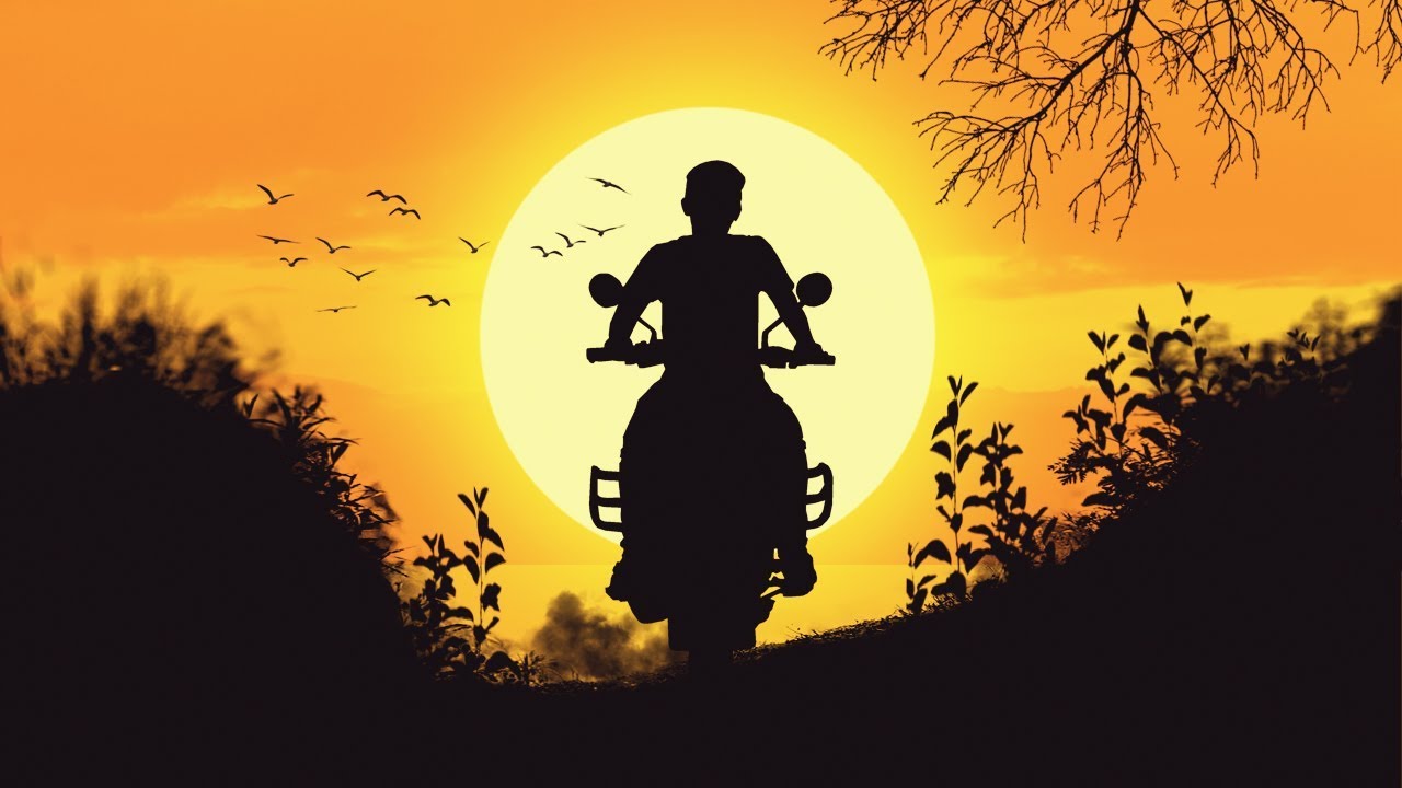 create sunset silhouette photo manipulation in photoshop | photoshop tutorial