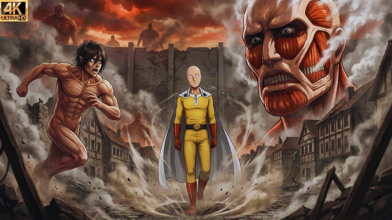 What If Saitama Invaded In Attack On Titan Universe?