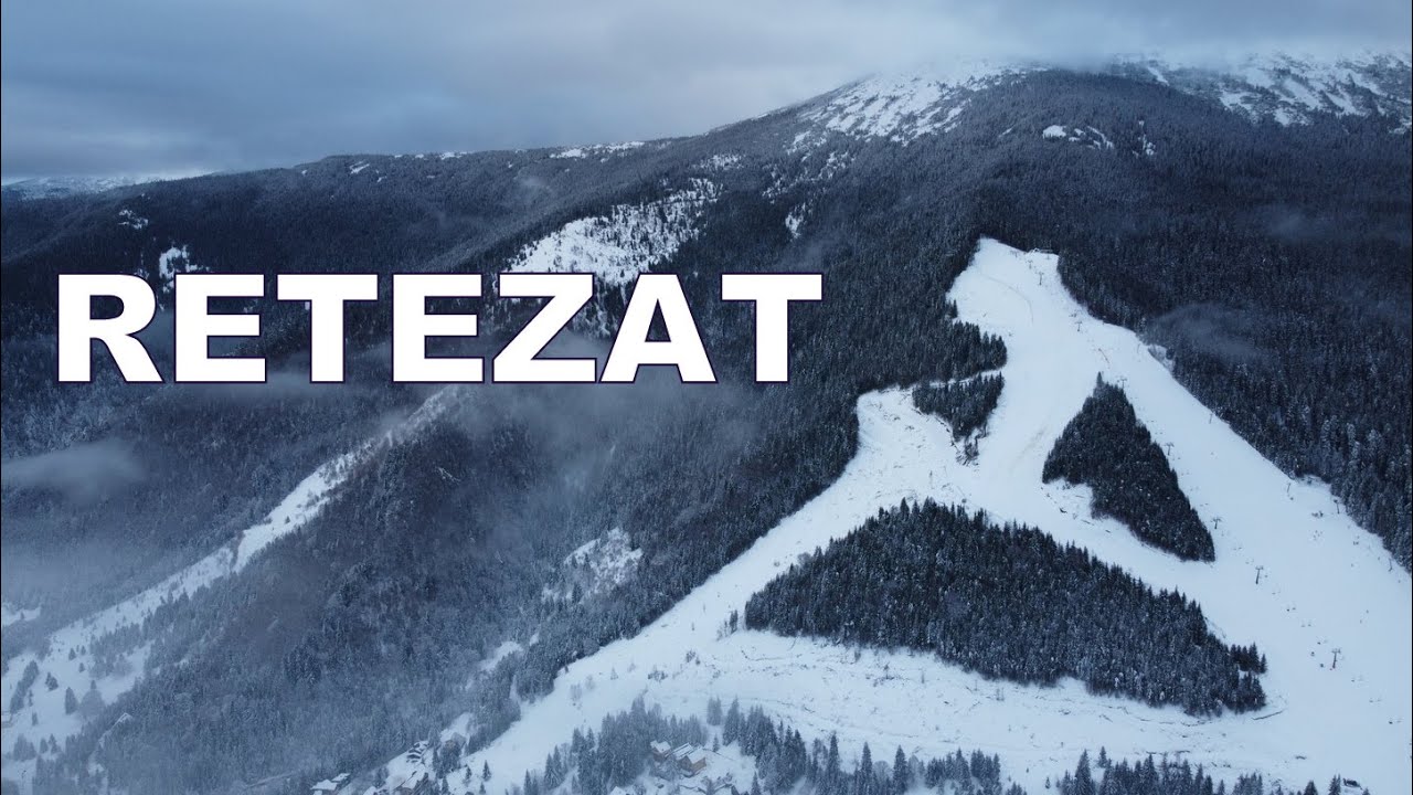 Stațiunea Râușor din Retezat, iarna, imagini aeriene