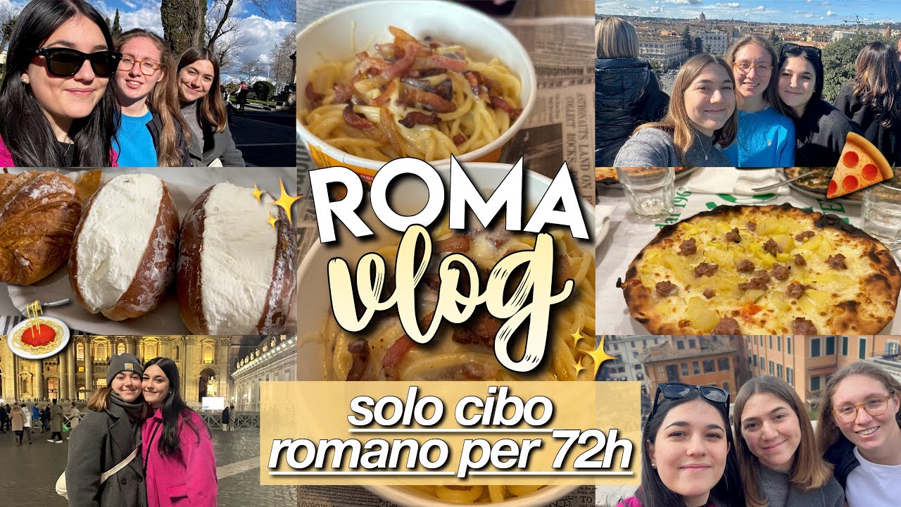 MANGIAMO PER 72 ORE SOLO CIBO ROMANO A ROMA🍝🗺️// vlog weekend